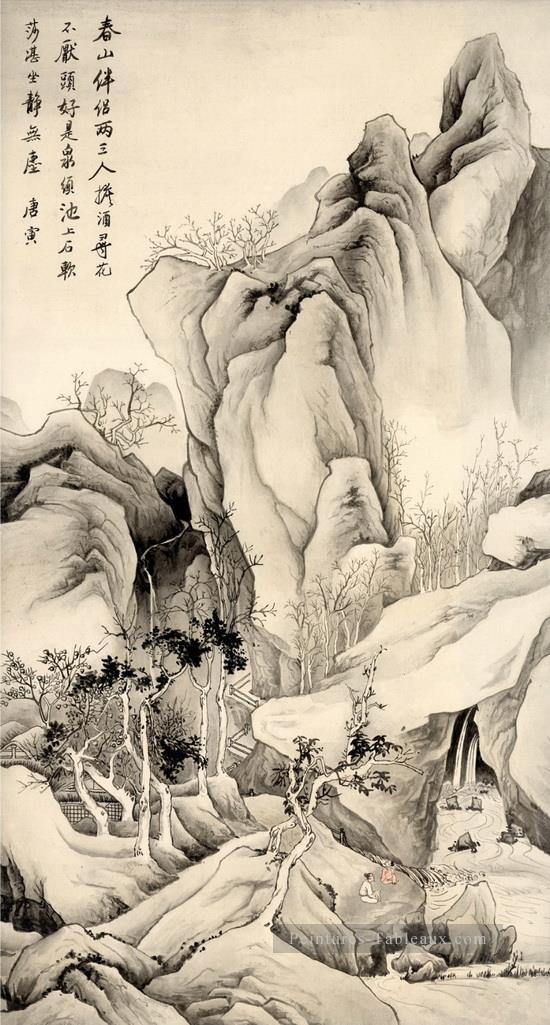 Tang yin à Montagne Art traditionnel Peintures à l'huile